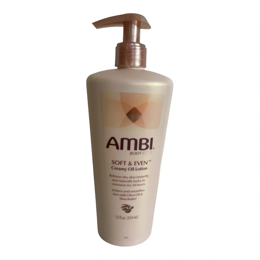 Ambi Body Care Soft & Even Creamy Oil Lotion 12 fl oz Pump New
